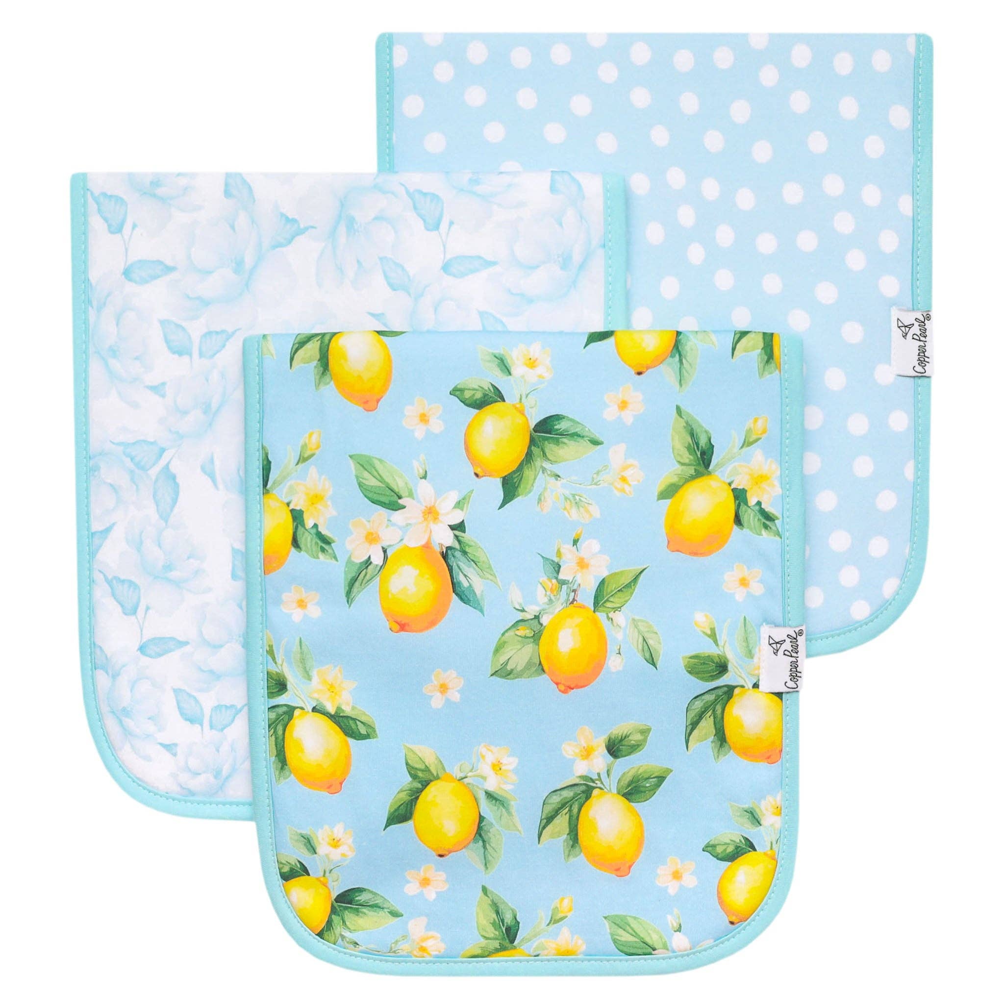 3 Pack Premium Burp Cloths - Melody