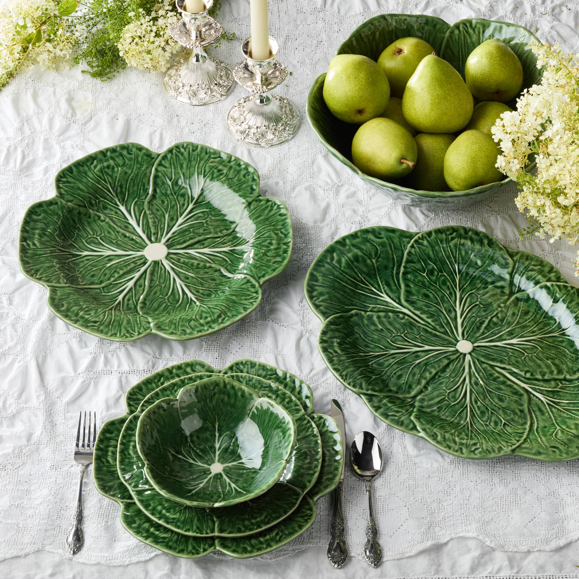 Le Jardin Cabbage 3-D Round Platter