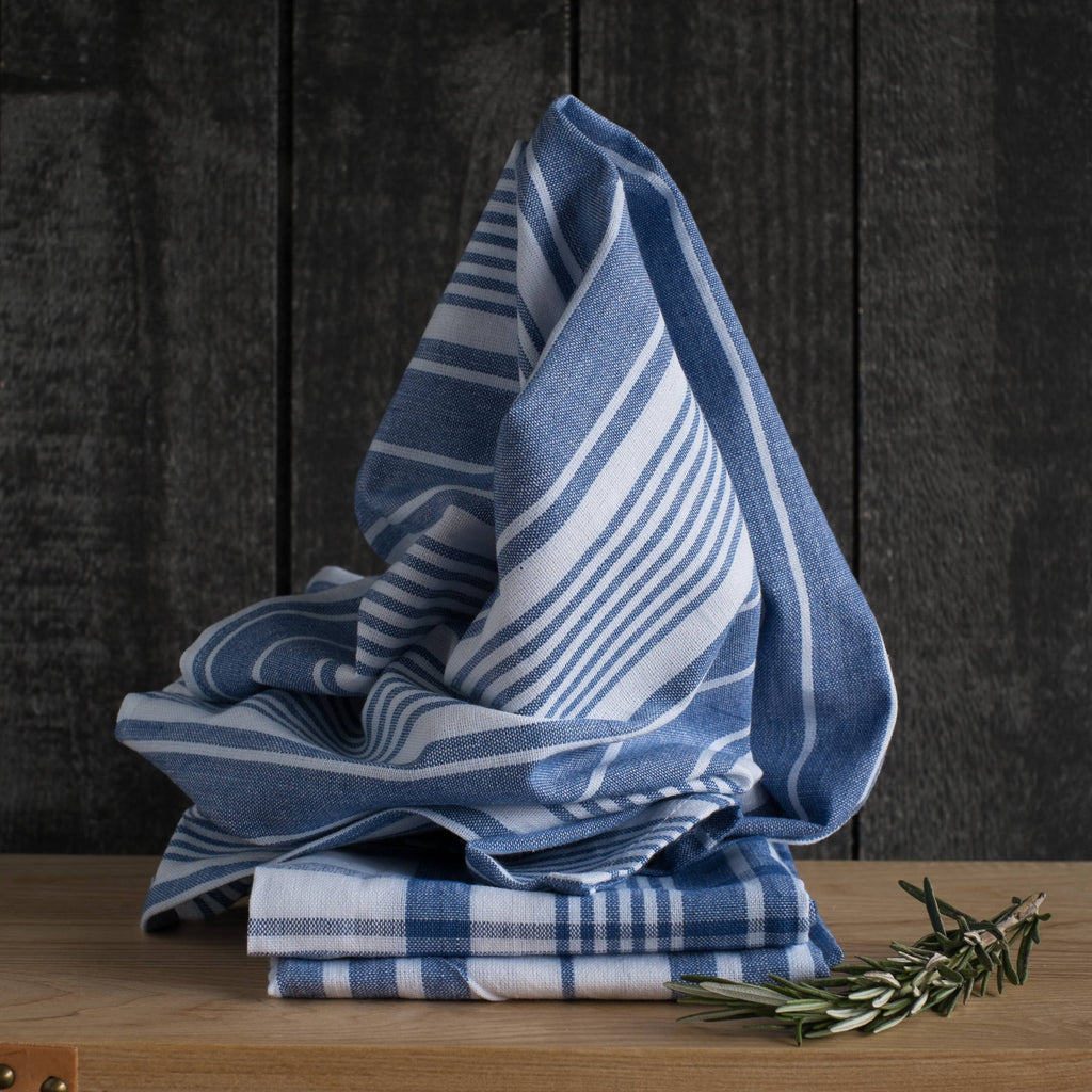 Royal Blue Jumbo Dishtowels Set of 3