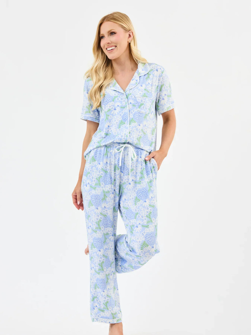 PJ Pant Set Charlotte Daisy Chain- Blue