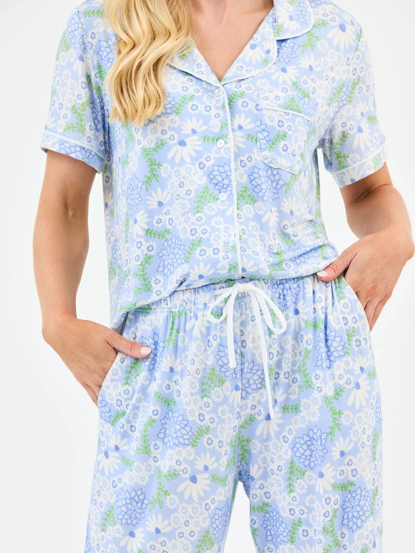 PJ Pant Set Charlotte Daisy Chain- Blue