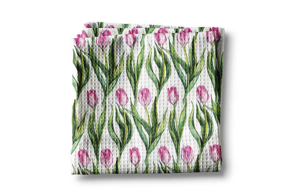 Tea Towel Pink Tulips
