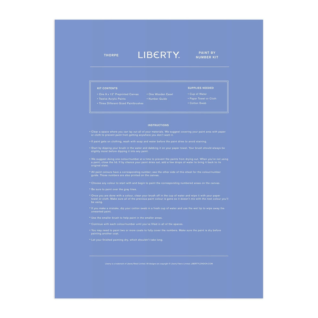 Liberty 9 x 12 Paint by Number Kit Thorpe