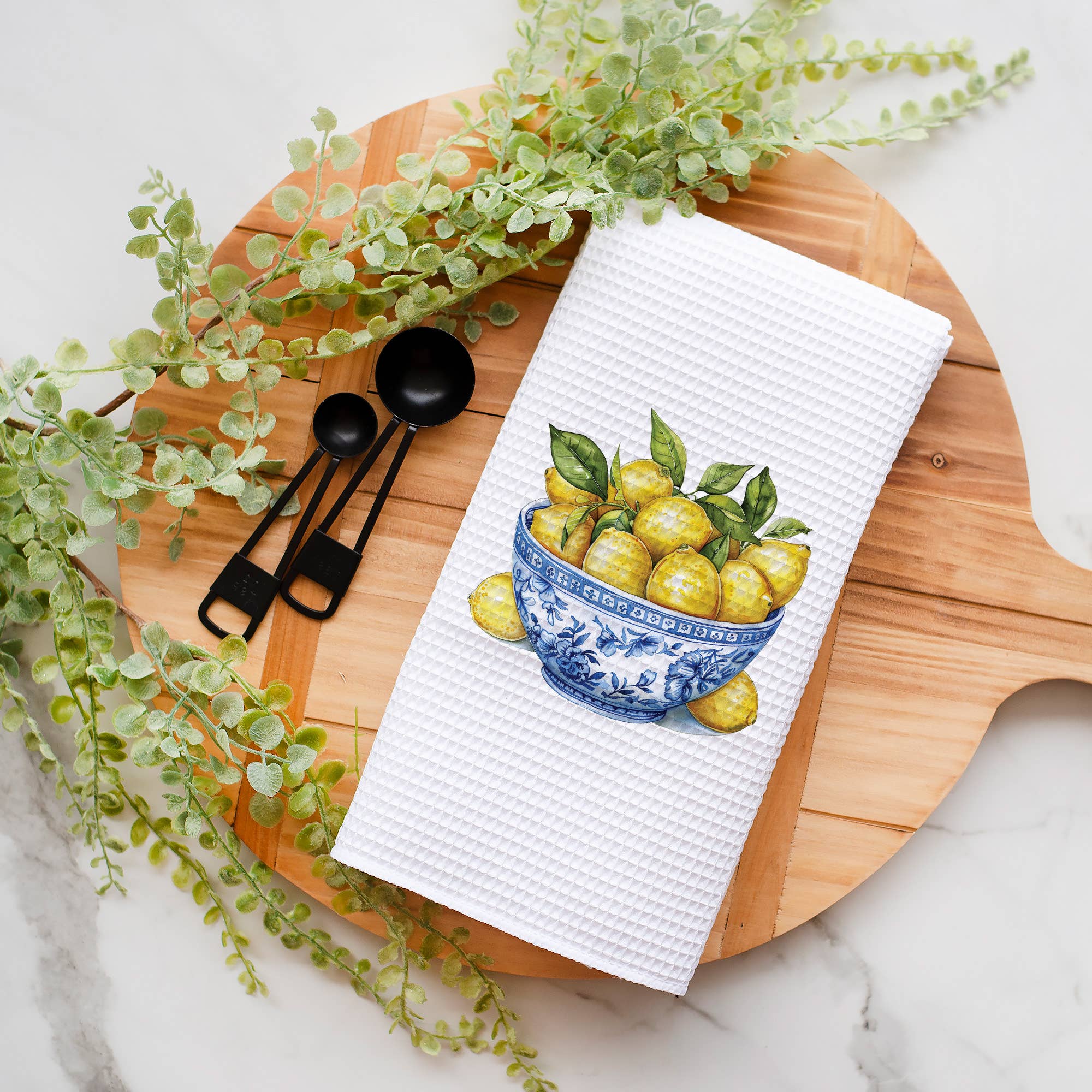 Tea Towel Chinoiserie Lemon Bowl