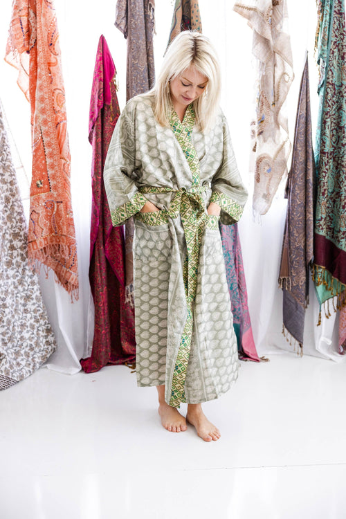 Art Silk Sari Robe Full Length