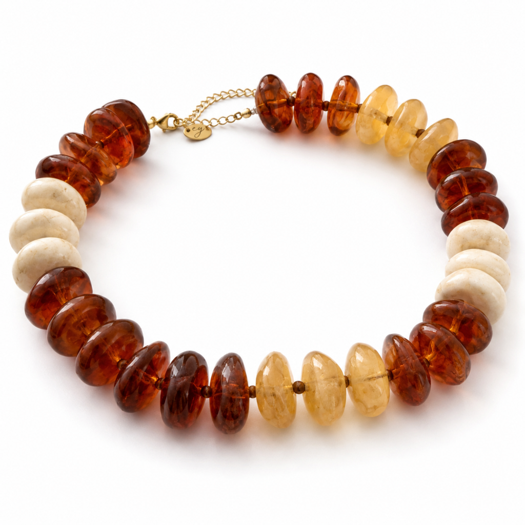 Chunky Artisan Beaded Statement Necklace