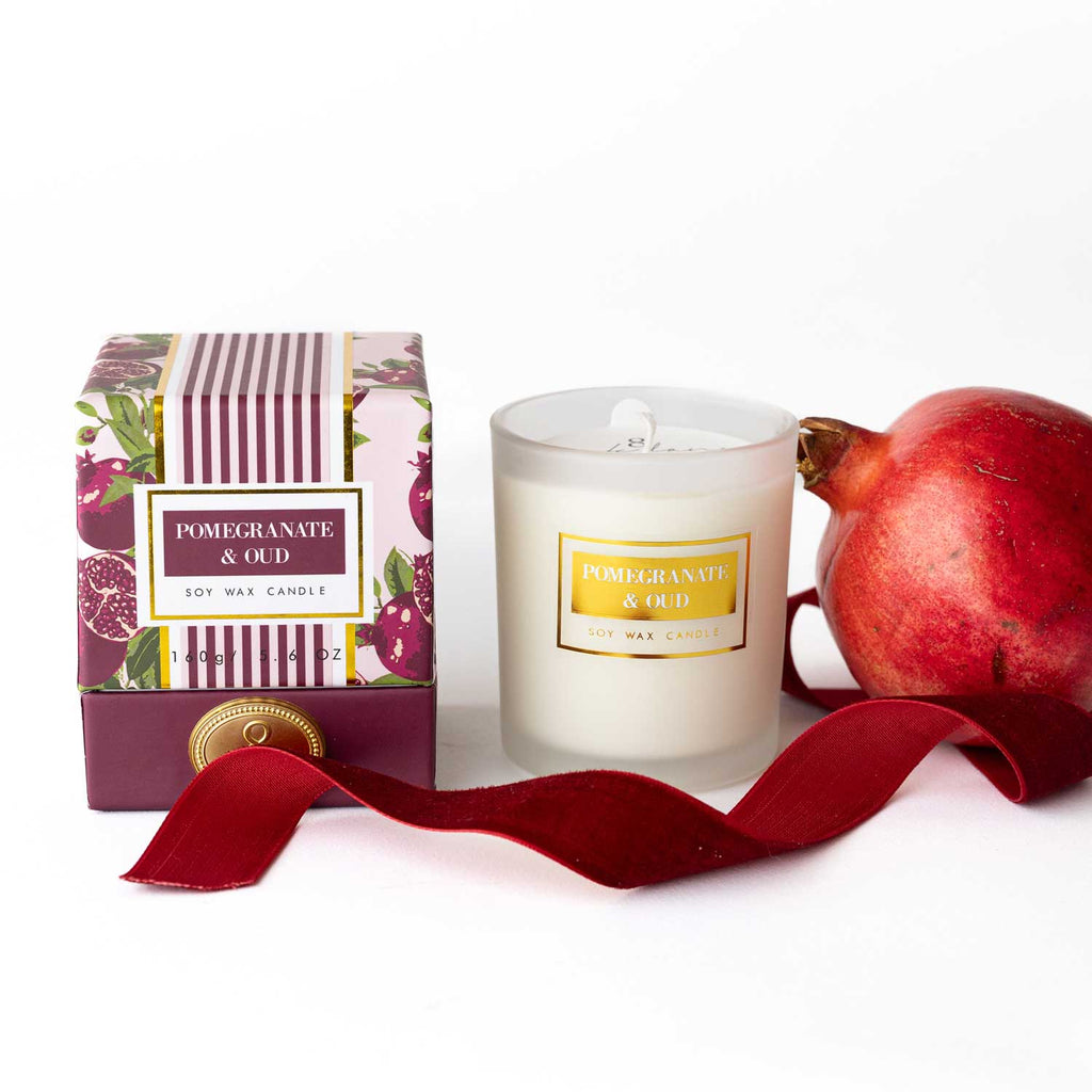 Pomegranate & Oud Boxed Soy Candle, 5.6oz