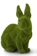 Resin Green Flocked Mossy Rabbit