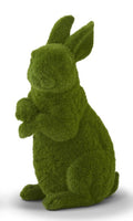 Resin Green Flocked Mossy Rabbit B