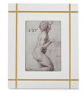 Gold Inlay White Photo Frame 5x7