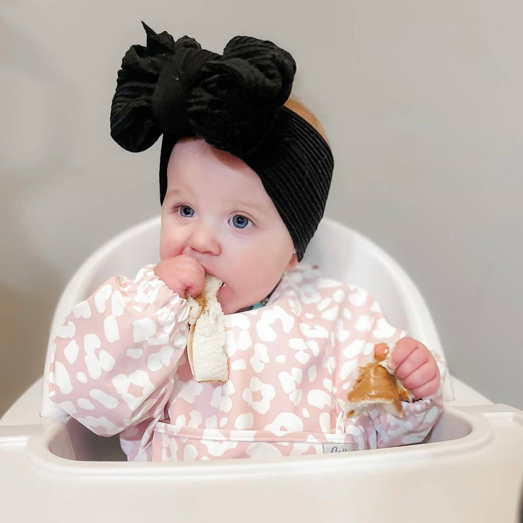 The Grayson Long Sleeve Bib - Leopard: Petal Pink