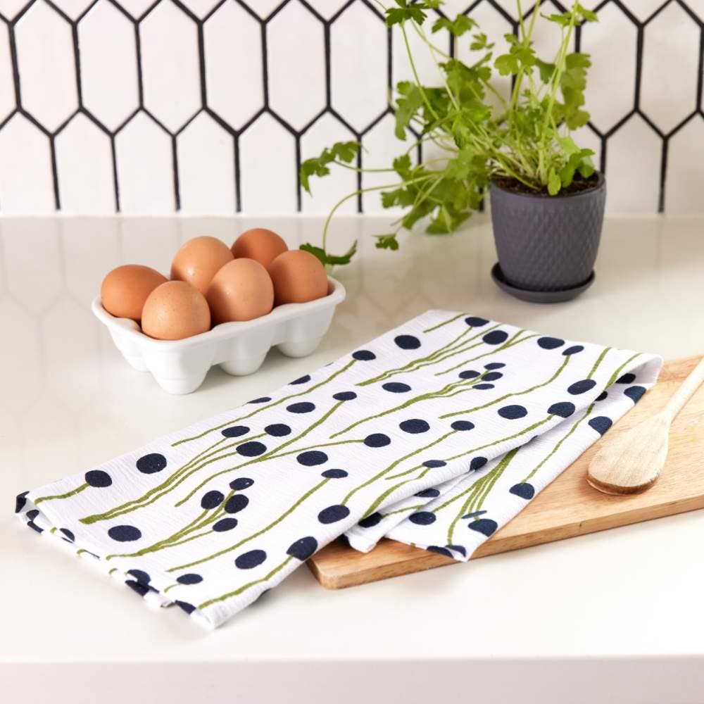 Wind Flower Cotten Kitchen Towels, Set of 3