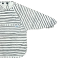 The Grayson Long Sleeve Bib - Brush Stripes: Cloud Gray