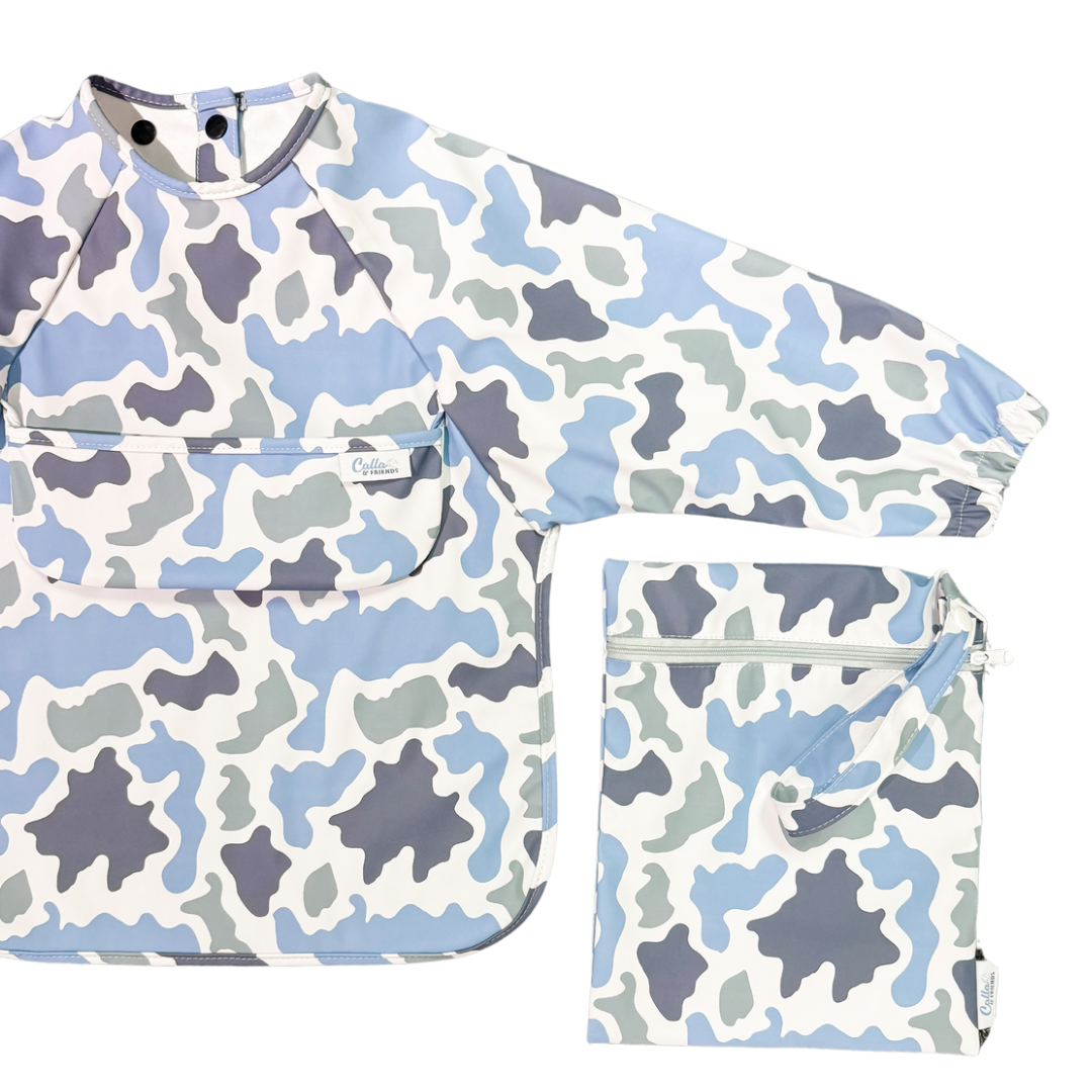 The Grayson Long Sleeve Bib - Camo: Powder Blue