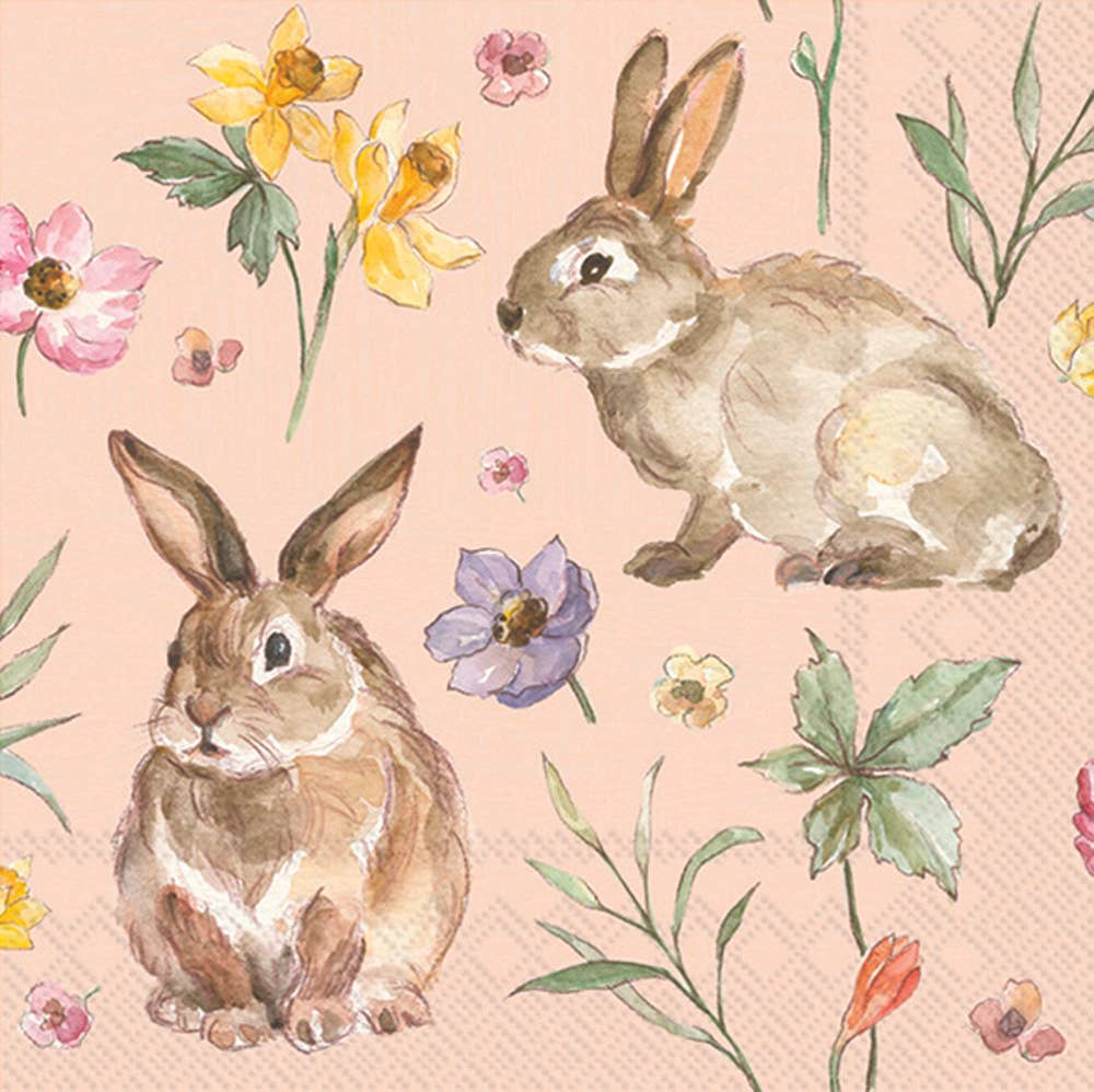 Paper Cocktail Napkins 20ct Soft Easter Bunnies