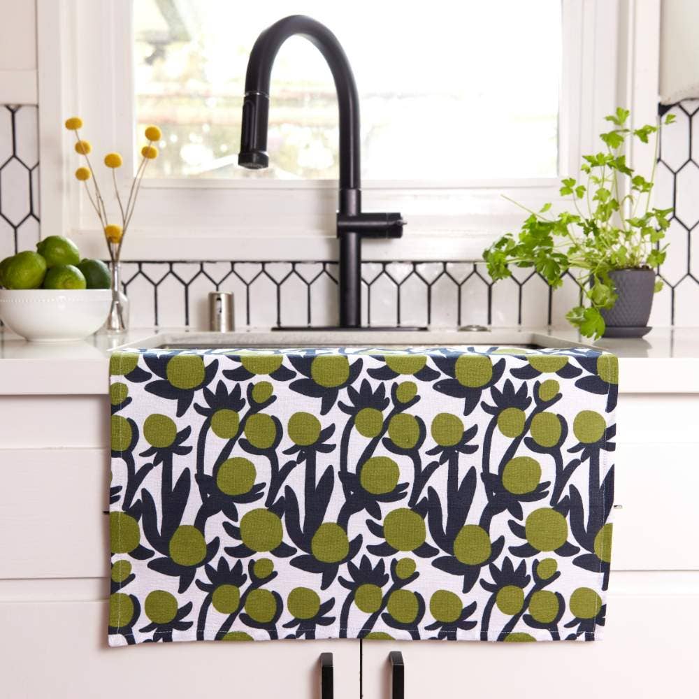 Wind Flower Cotten Kitchen Towels, Set of 3