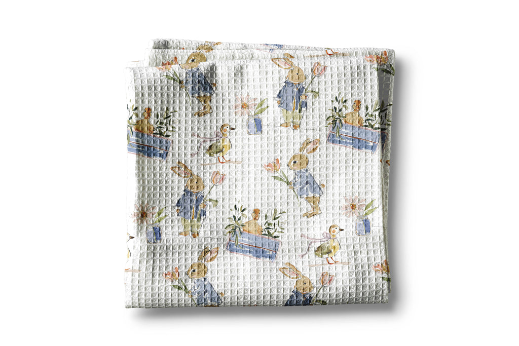 Tea Towel Bunny Spring Egg