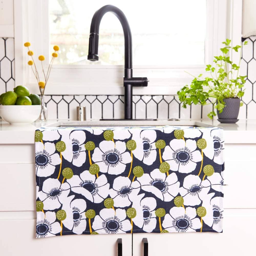Wind Flower Cotten Kitchen Towels, Set of 3