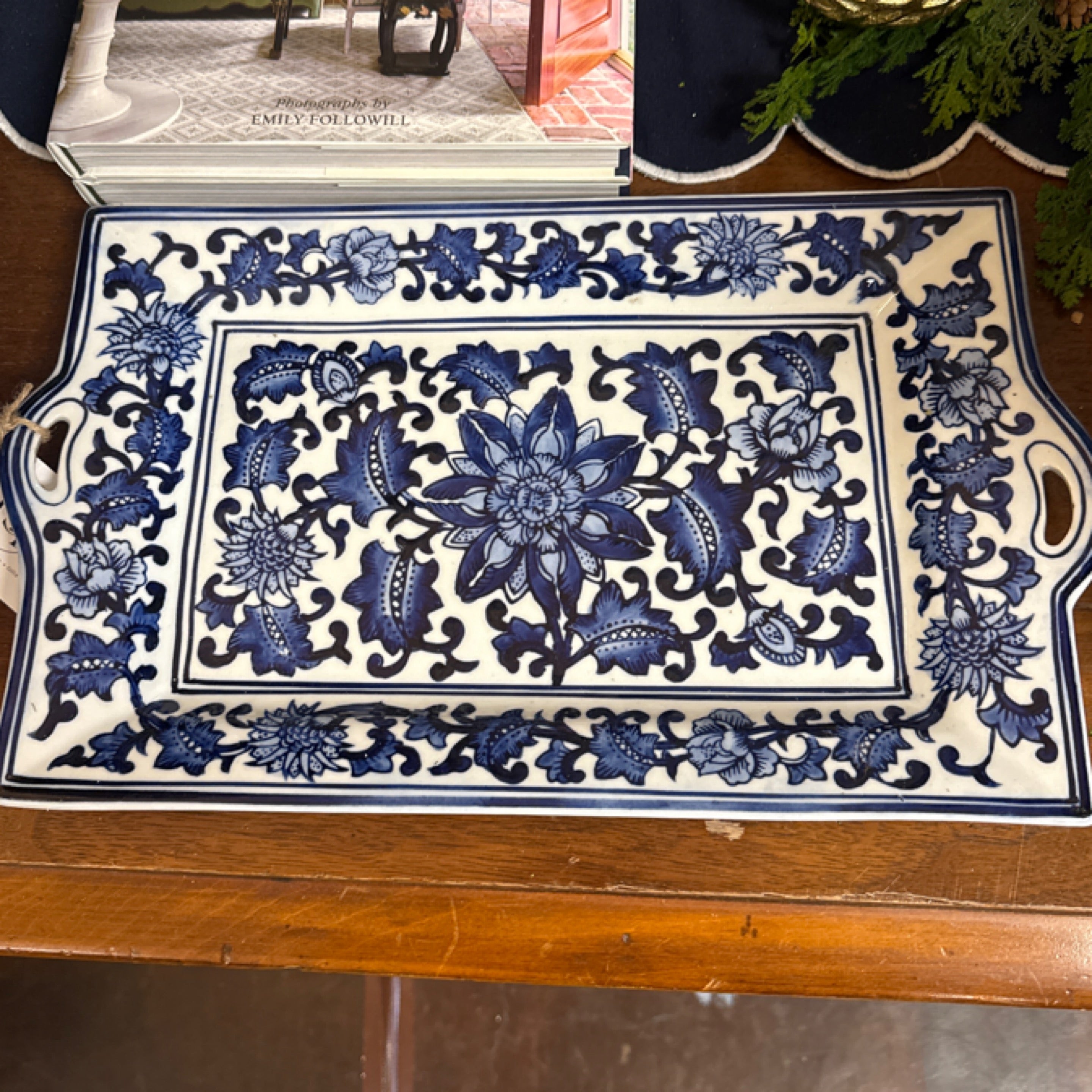 Blue and White Charcuterie Tray