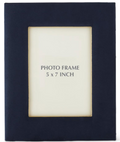 Navy and Gold Suede Frame 5x7