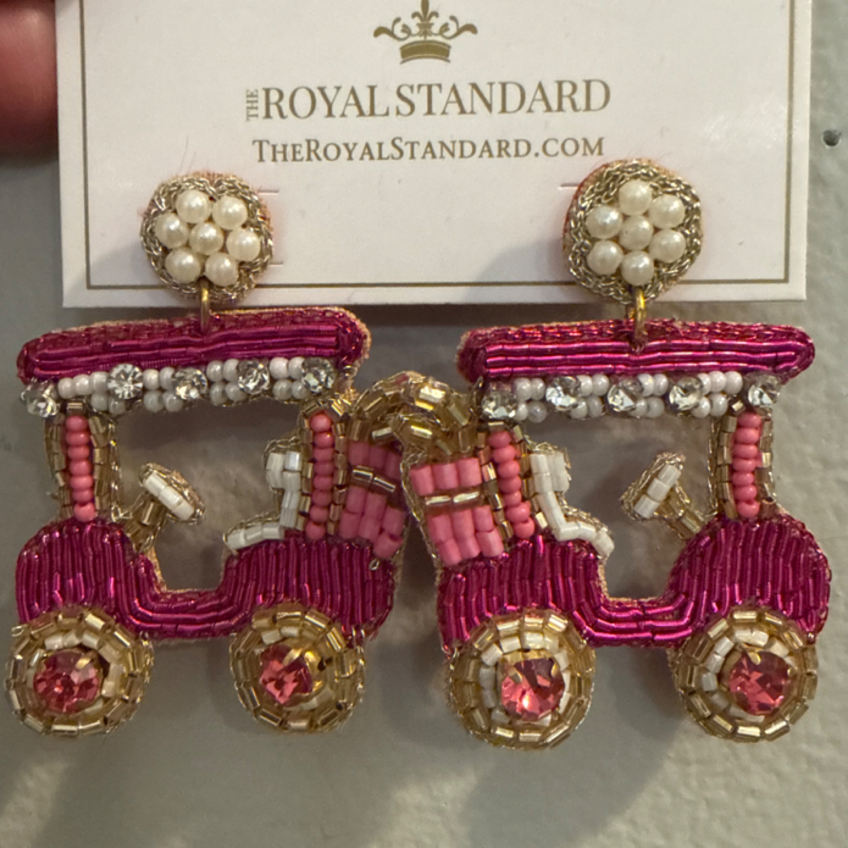 Golf Beaded Earrings