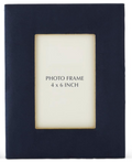 Navy and Gold Suede Frame 4x6