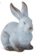 Weathered Blue Terracotta Rabbit 10.75"
