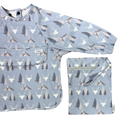 The Grayson Long Sleeve Bib - Mountains: Powder Blue