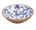 Blue Patterned Enamel Bowl Large