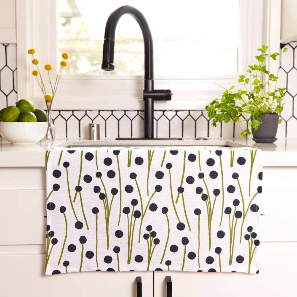 Wind Flower Cotten Kitchen Towels, Set of 3