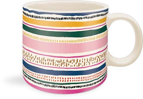 Ceramic Mug  Modern Stripe