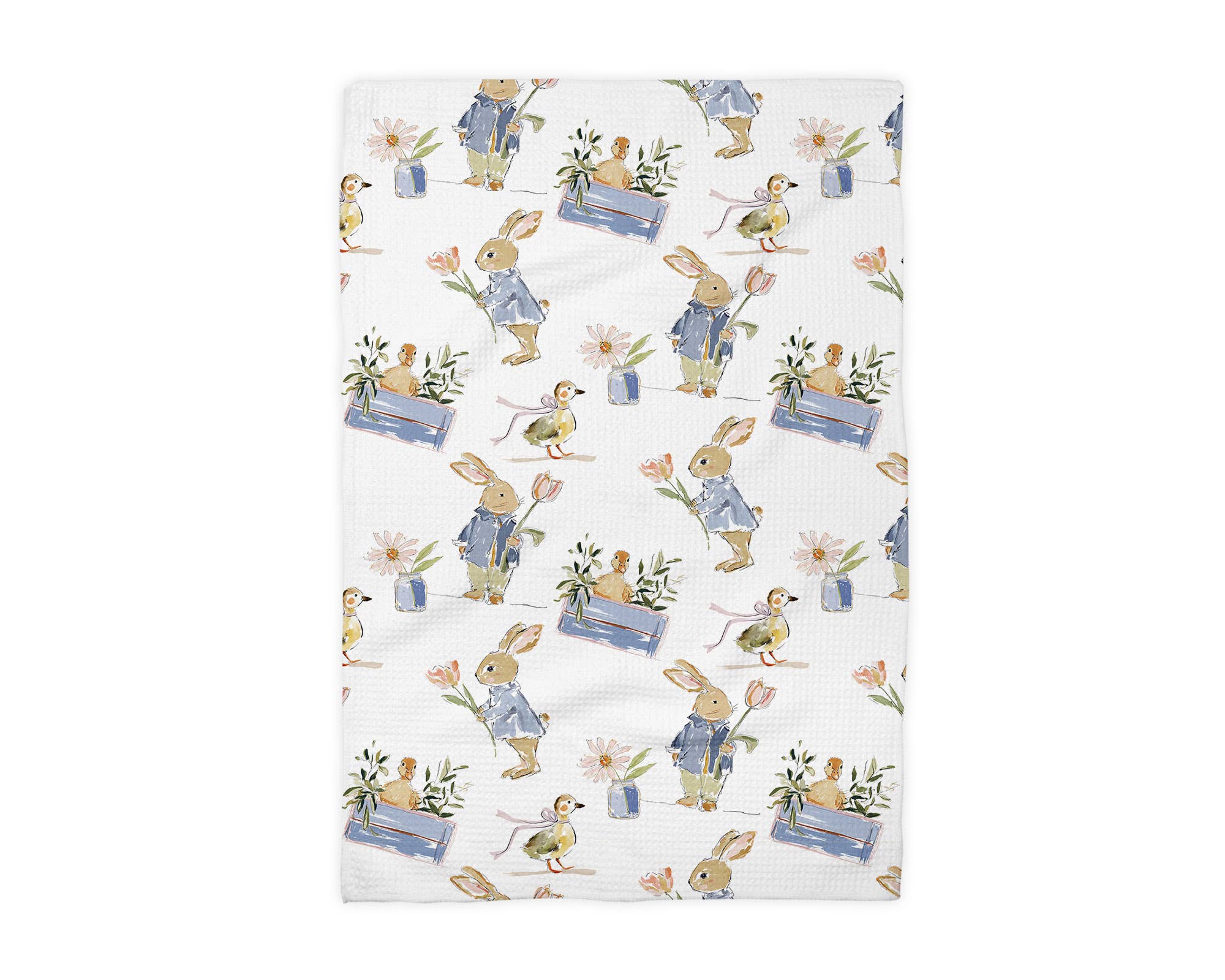 Tea Towel Bunny Spring Egg