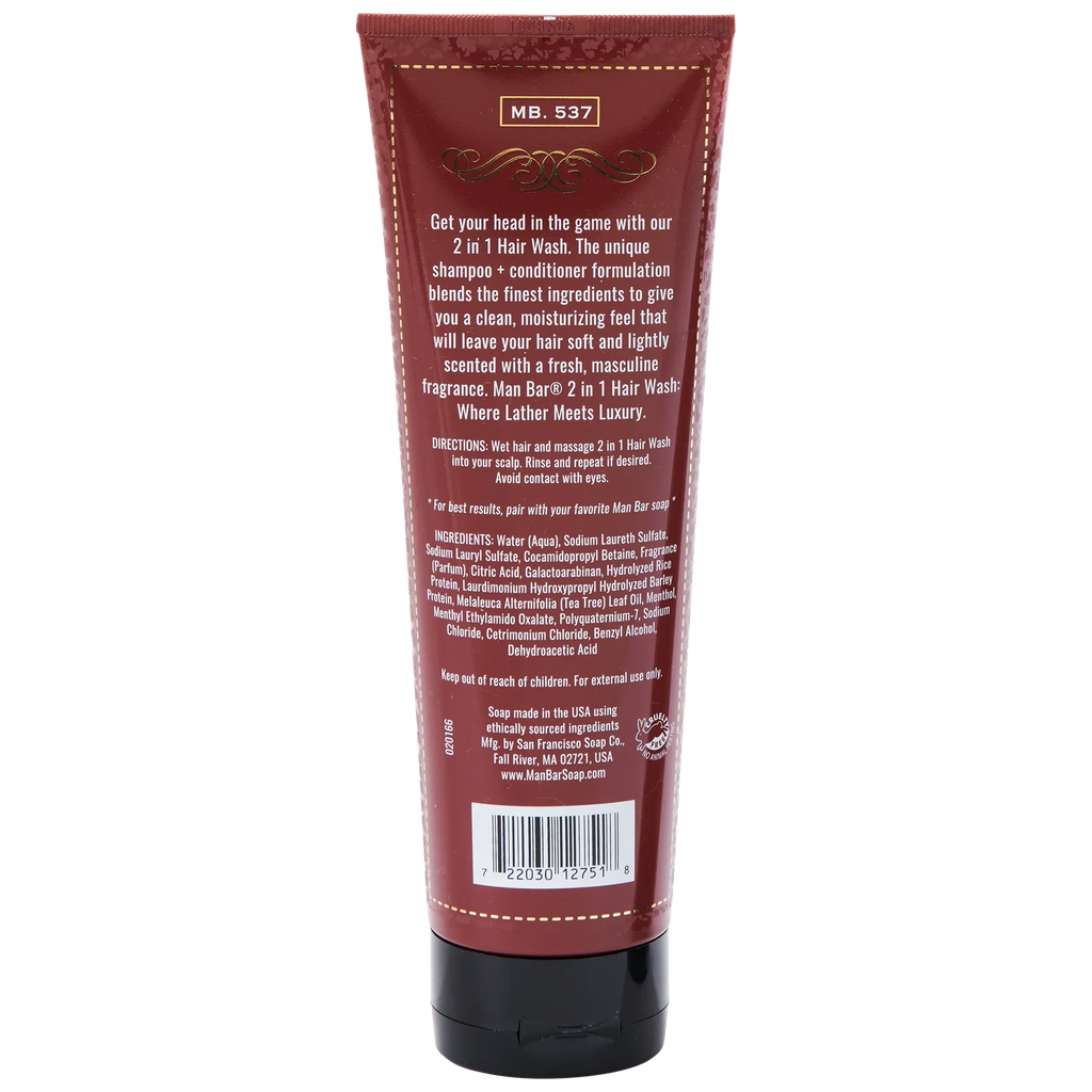 Man Bar Exotic Musk and Sandalwood Hair Wash
