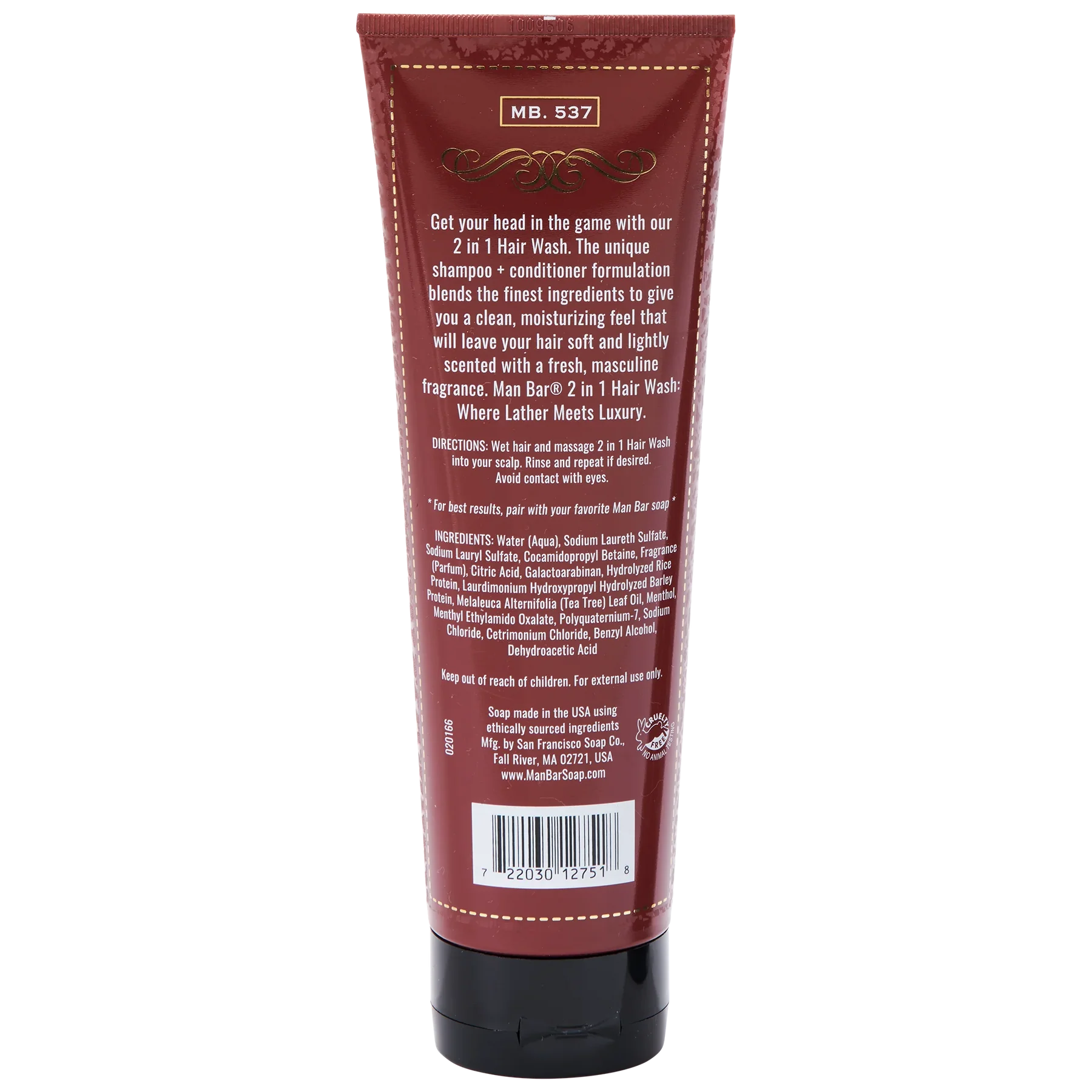 Man Bar Exotic Musk and Sandalwood Hair Wash